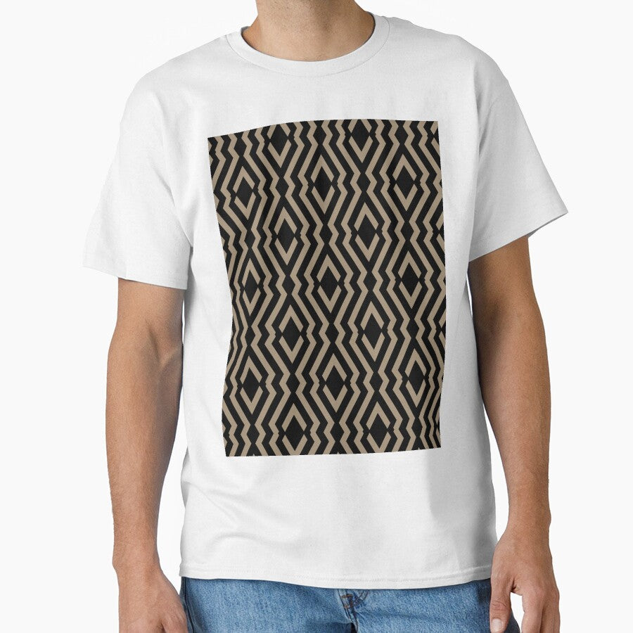 Black and Brown Diamond Zig Zag Ripple Pattern Pairs DE 2022 Trending Color Tuscan Mosaic DE6208 by ColorOfTheYears