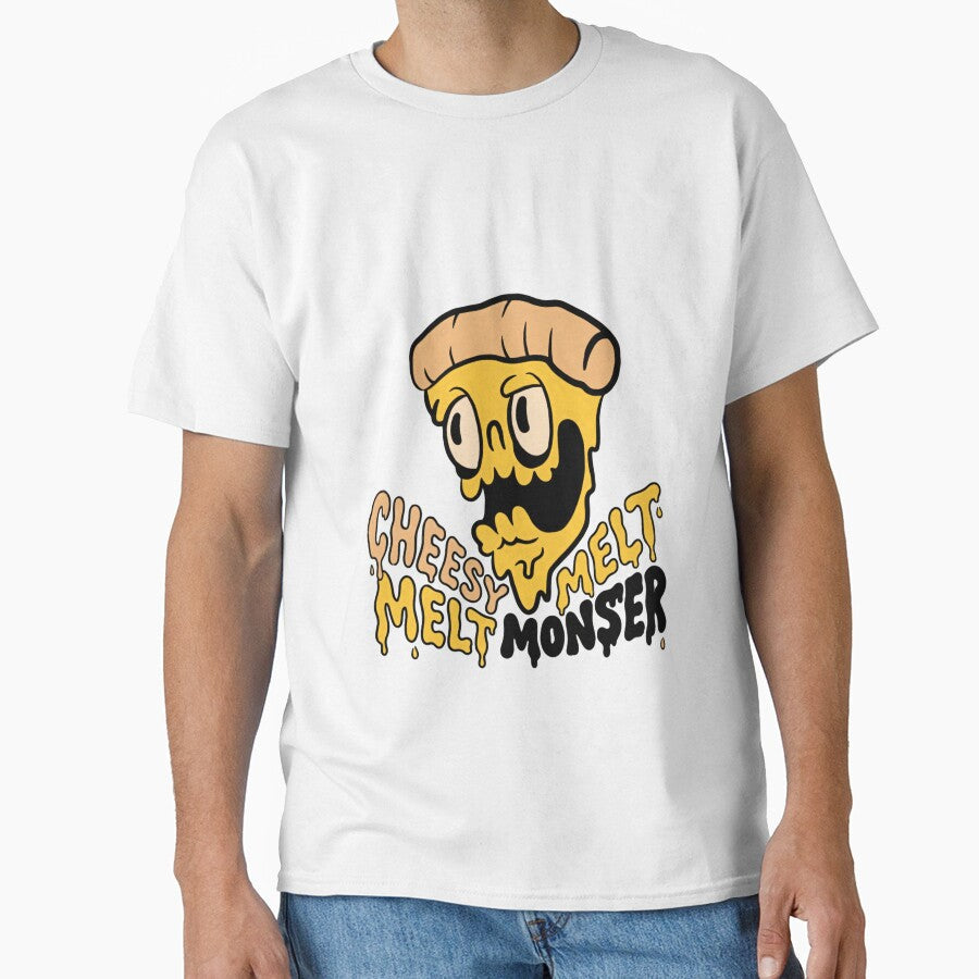 Cheesy Melt Melt Monser Pizza Monster Cheese Lover by RetroMini2026 Unisex , , , Long Sleeve Tee