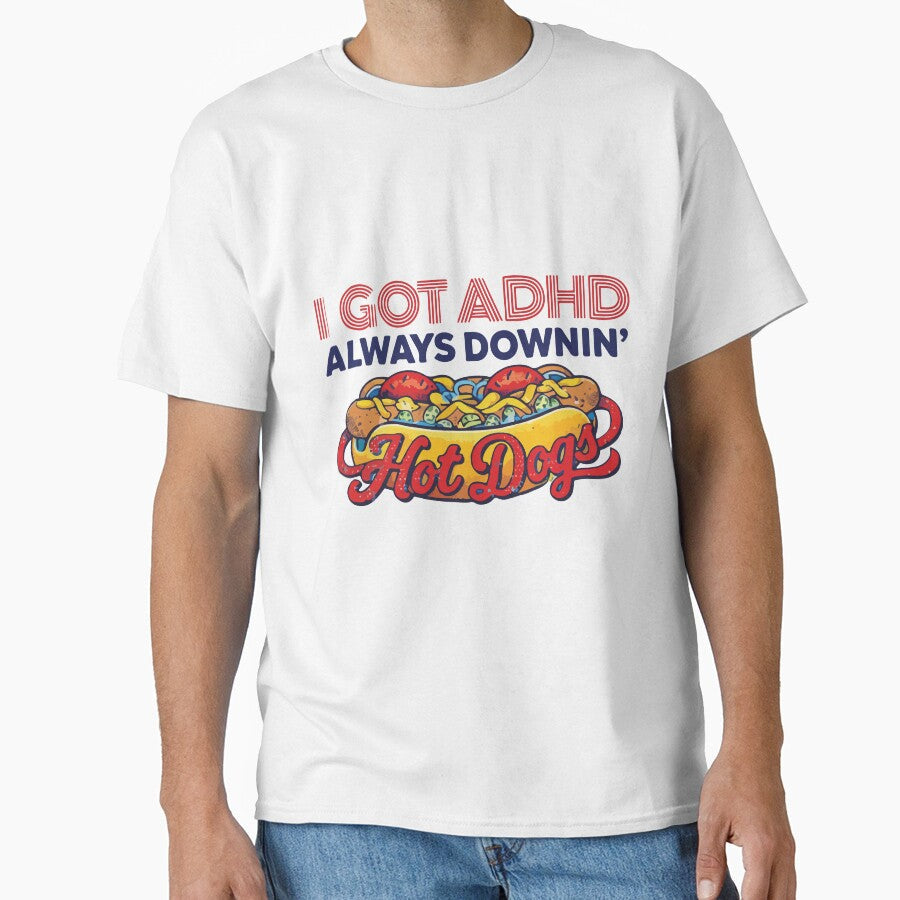 Always Downin Hot Dogs Funny Vintage Food Lover Retro Cartoon Design by kiralynstration Unisex , , , Long Sleeve Tee