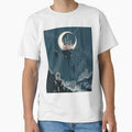 Pixelated Moon Ruins by Mustafa Fardin Unisex , , , Long Sleeve Tee