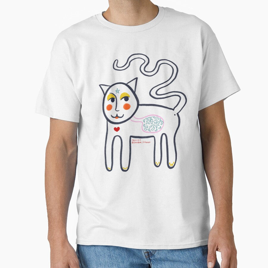 Stomach full of moons cat by Josephine Ethereal