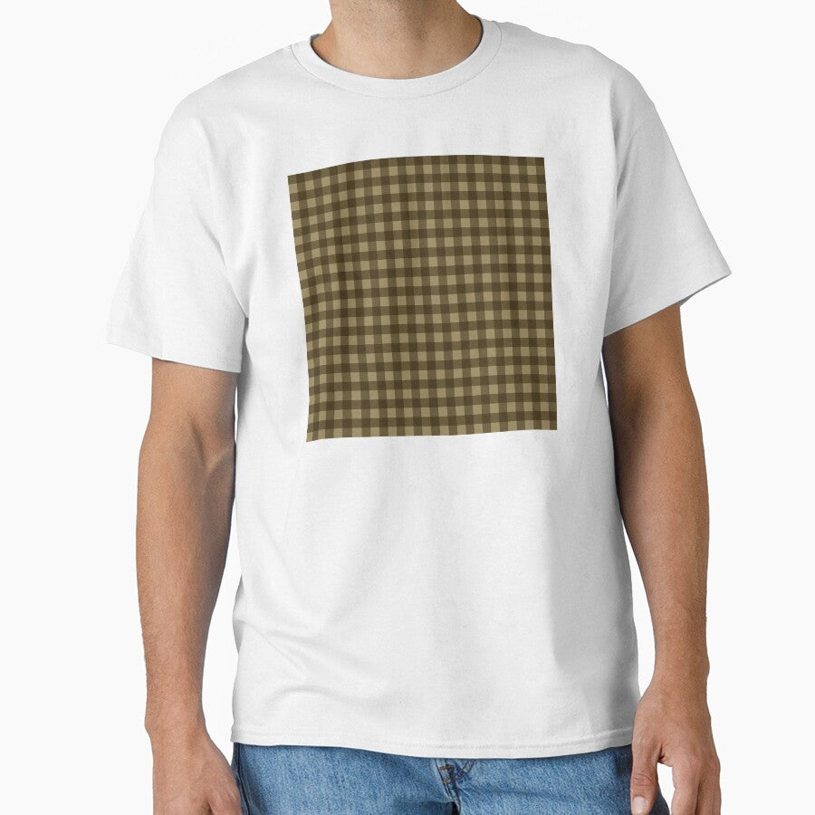 Brown and Golden Tan Buffalo Plaid Gingham Check by Gsallicat