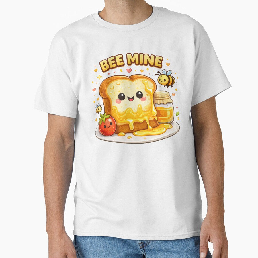 Bee Mine Cute Honey Pun by Papier Atelier Art Unisex , , , Long Sleeve Tee