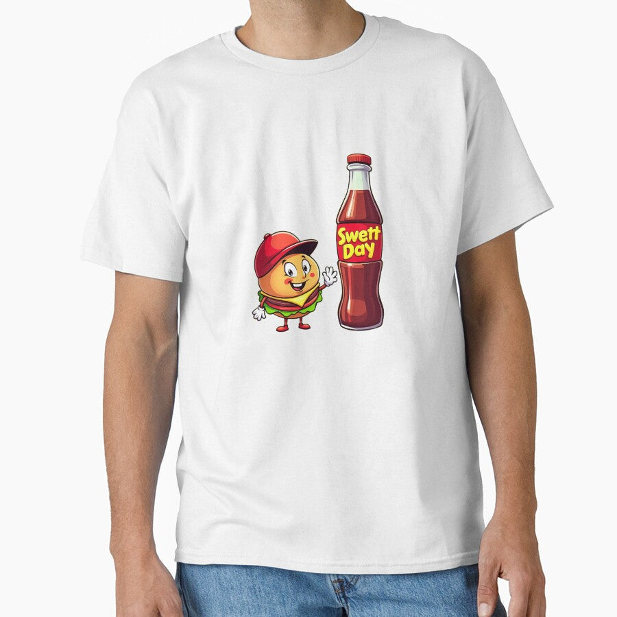 Cute Burger in Love with Soda – Funny Kawaii Food Art | Sweet Day by Sweetday2025 Unisex , , , Long Sleeve Tee