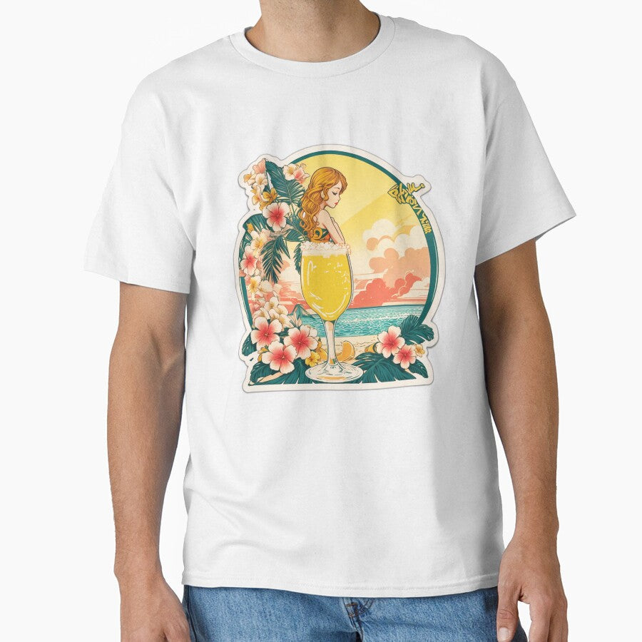 Cold Glass of Beer on a Hawaii Beach at Sunset with Orchids by NautiChic Unisex , , , Long Sleeve Tee