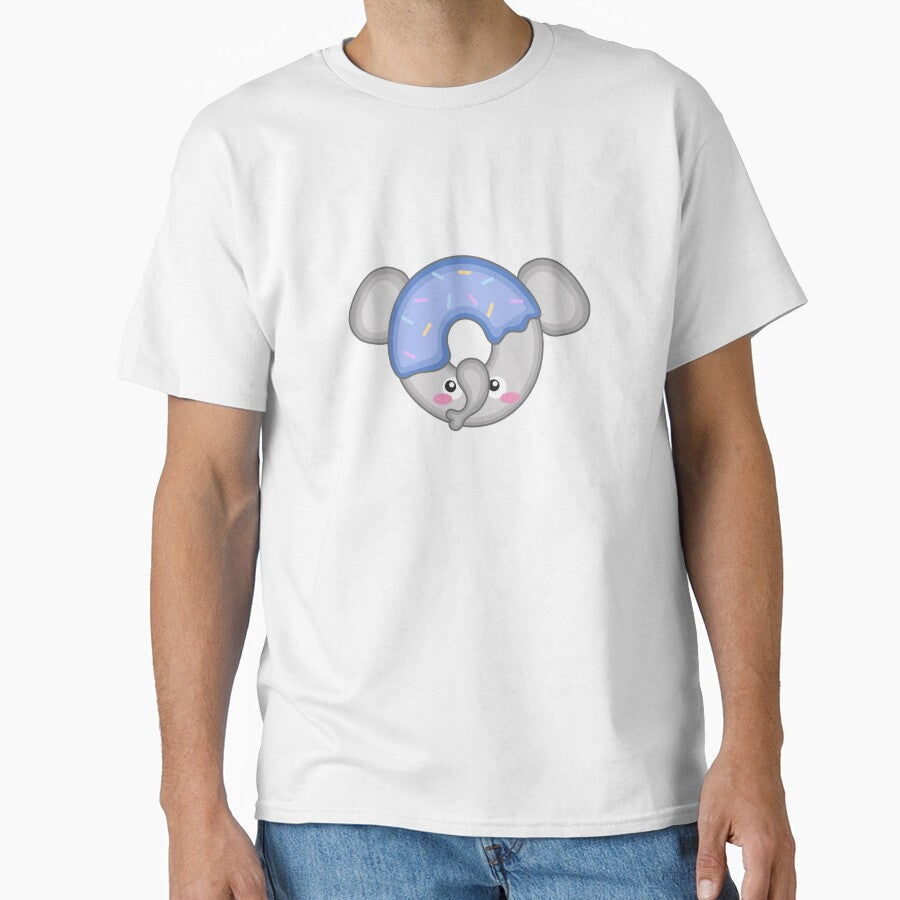 Donut elephant by DerSenat Unisex , , , Long Sleeve Tee