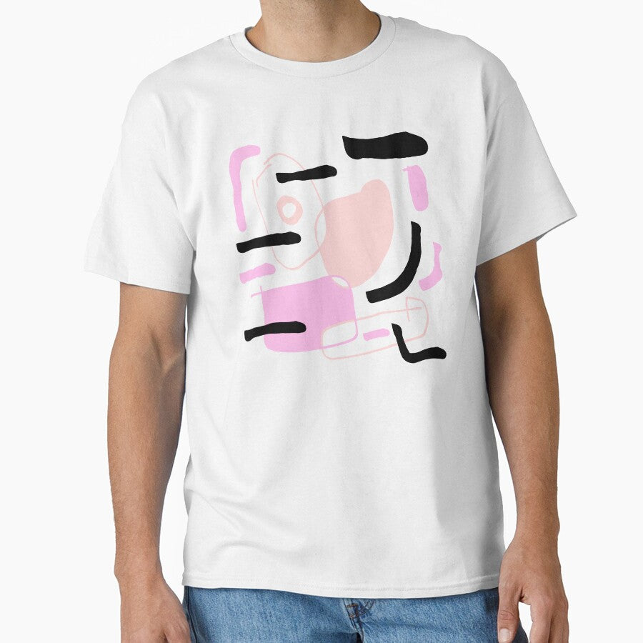 Pink line & round abstract shapes by KennyLucky
