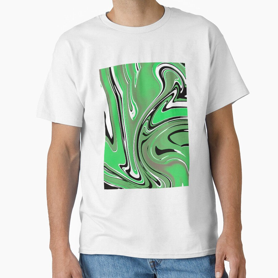 Green & Black Marble by Katherine Rilling Unisex , , , Long Sleeve Tee
