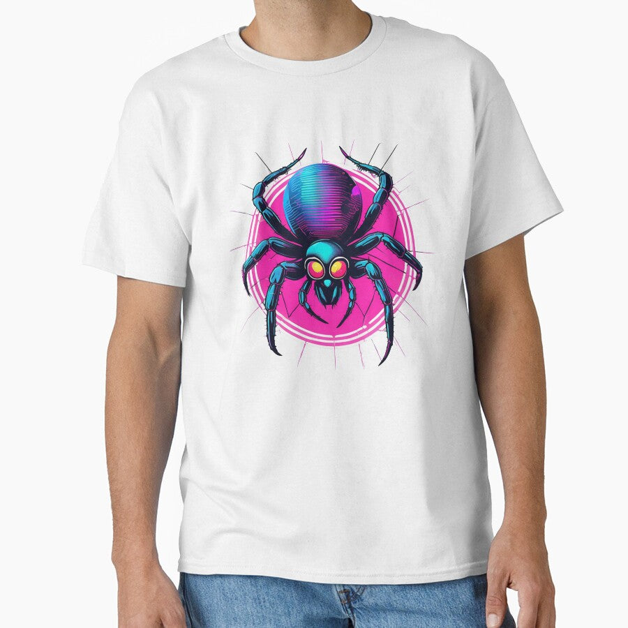 Retro Neon Spider | Cool Graphic | Men & Women | Casual Unisex | Crew Neck | Gift for Gamers by shyktrend
