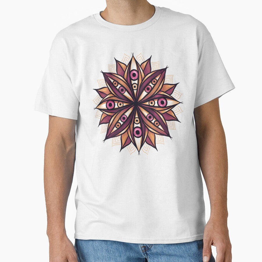 Psychedelic Eyes Plant Horror - Pink Gothic Flower by Boriana Giormova