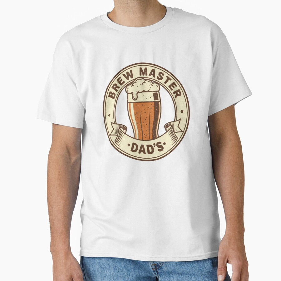 Brew Master Dad Retro Badge by Teeny Quities Unisex , , , Long Sleeve Tee