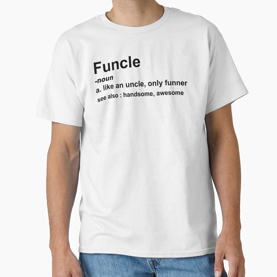 Funcle Definition Funny Graphic Uncle Family by Andrea Lina Unisex , , , Long Sleeve Tee