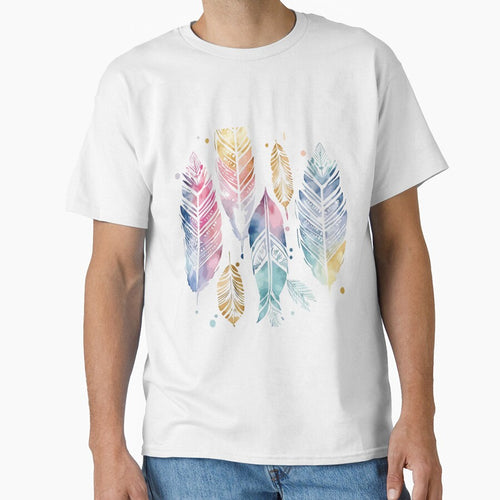 A Delicate Pastel Feathers Watercolor - Boho Chic Patterns by GVRDesign