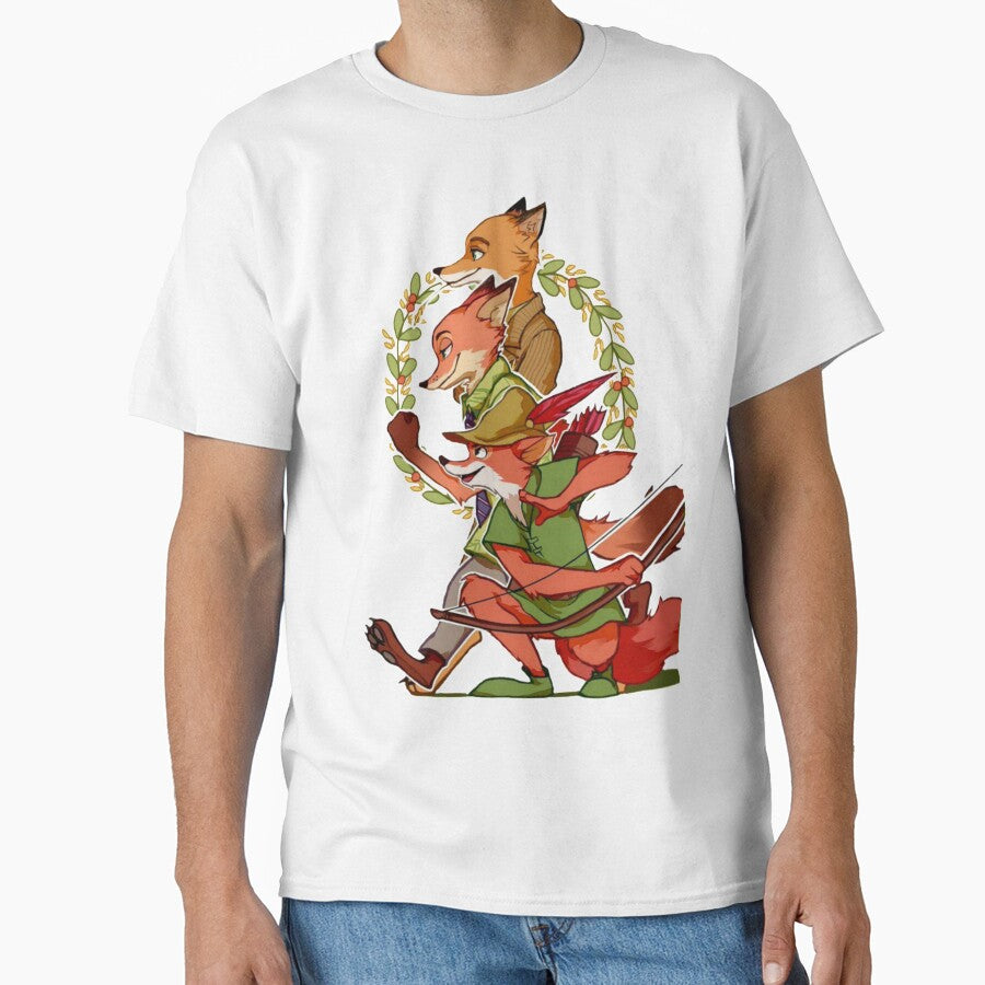 Robin Hood fox cartoon by Sovik Goswami Unisex , , , Long Sleeve Tee