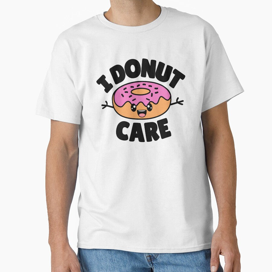 I Donut Care.Funny Donut Pun by aussieexplore Unisex , , , Long Sleeve Tee