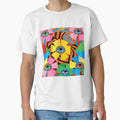 Vibrant Psychedelic Eye Flower & Geometric Abstract by zzz888