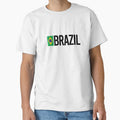 Brazil Country Flag - Minimal Design collection by randomorder Unisex , , , Long Sleeve Tee