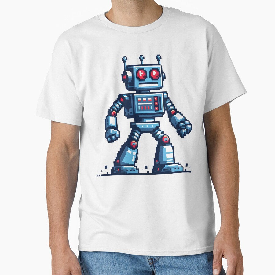 Retro Pixel Art Robot - Retro- Futuristic Design. by The-T-In-Retro