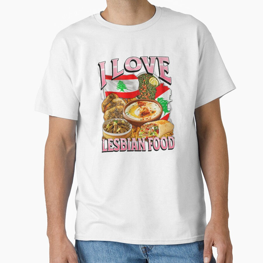 I Love Lebanese Food Funny Middle Eastern Food Meme by tadmercado Unisex , , , Long Sleeve Tee