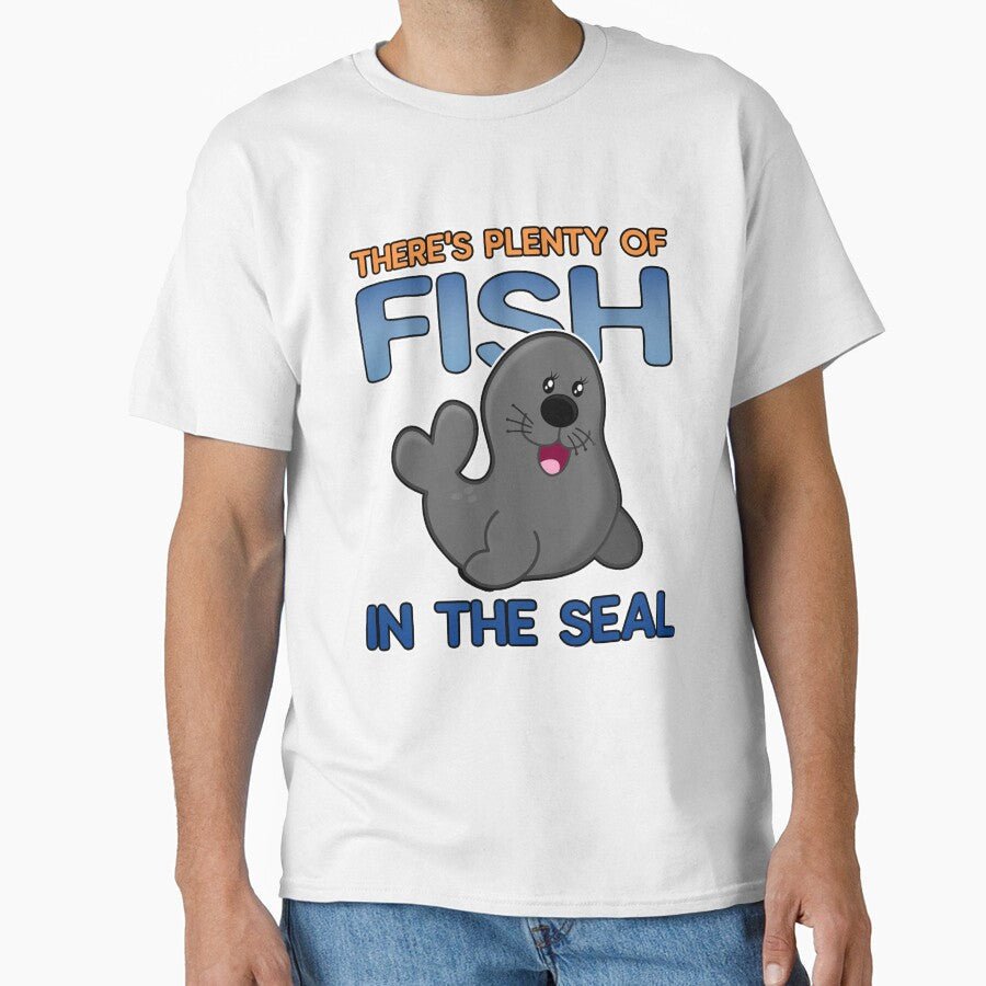 Plenty of Fish In The Seal Animals Pun Sea Ocean Marine Biologist Funny by sillyquestions Unisex , , , Long Sleeve Tee
