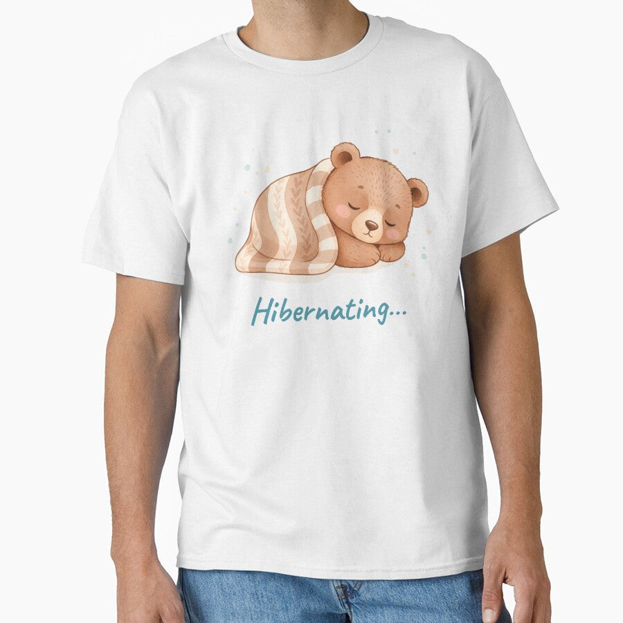 Sleeping Bear Hibernating Soft Days Series by HumTumMe Unisex , , , Long Sleeve Tee