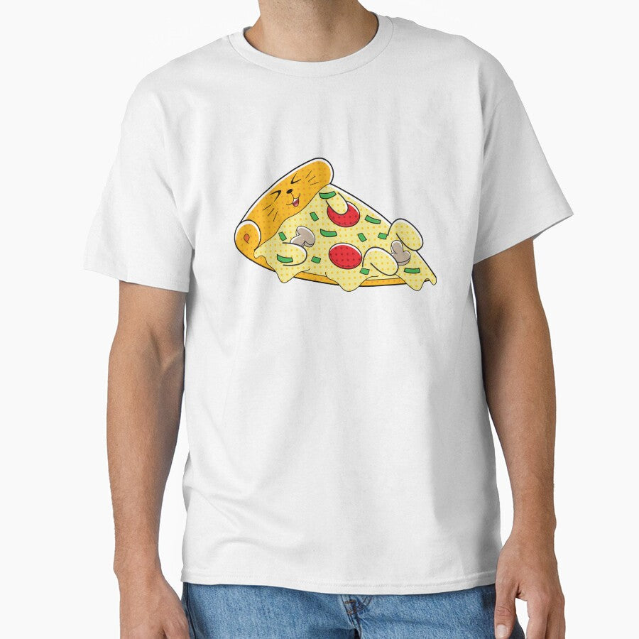 Yummy Kawaii Cat Pizza by PosterpartyCo Unisex , , , Long Sleeve Tee