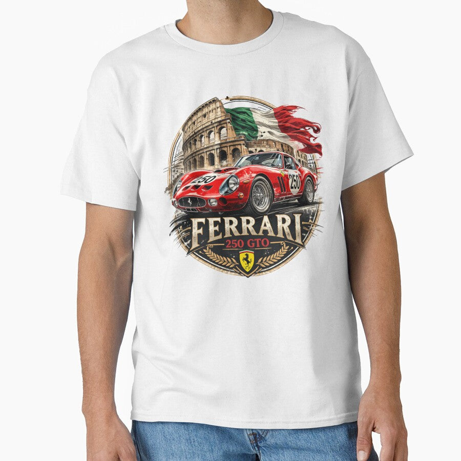 Italian Classic Car Rome Colosseum Vintage Poster by Retro Arabica