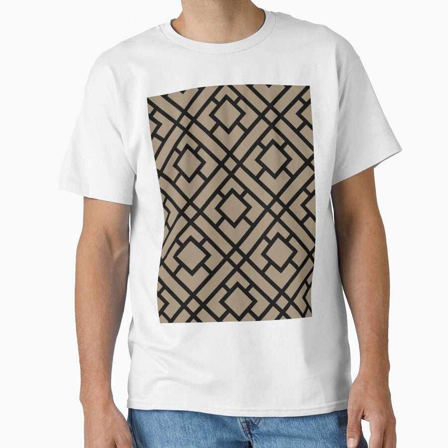 Black and Brown Tessellation Line Pattern 24 Pairs DE 2022 Trending Color Tuscan Mosaic DE6208 by ColorOfTheYears