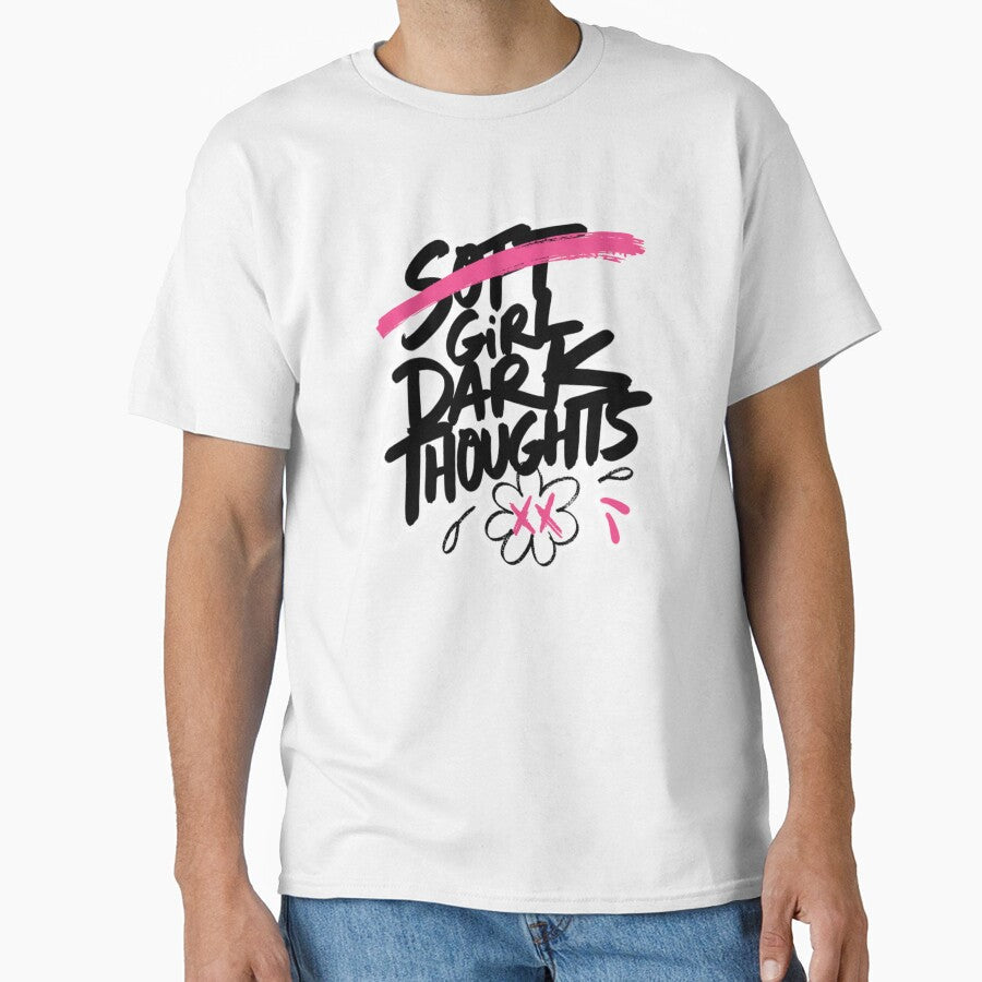 Soft Girl Dark Thoughts Aesthetic by IslandTyped Unisex , , , Long Sleeve Tee