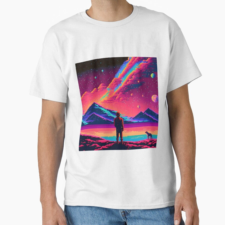Stunning 8-bit Pixel Art by ArtAT Unisex , , , Long Sleeve Tee