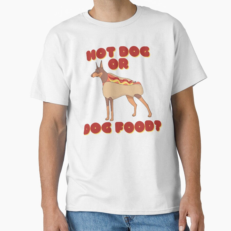 Hot Dog or dog food Cute Funny Pun by RichTeeDesigns Unisex , , , Long Sleeve Tee