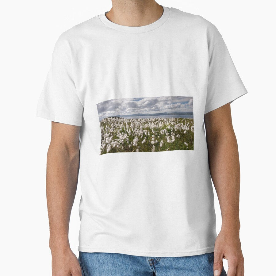 Bog Cotton on Binevenagh by Nigel R Bell Photography Unisex , , , Long Sleeve Tee