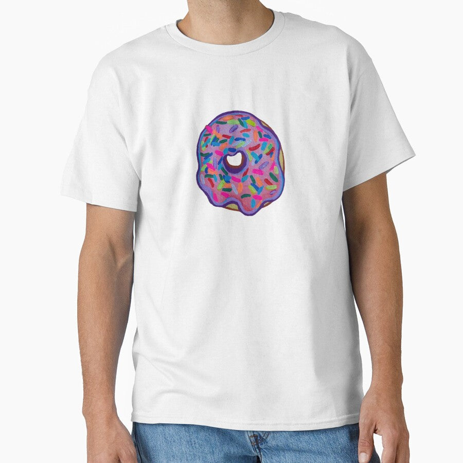 Pink Sprinkle Donut - Acrylic Paint by sweetlemon134 Unisex , , , Long Sleeve Tee