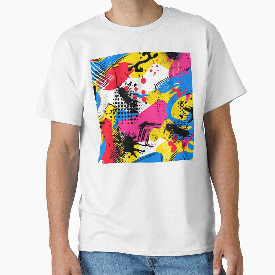 Pop Art Comic Book Cartoon-Style Colorful Abstract by DEC02 Unisex , , , Long Sleeve Tee