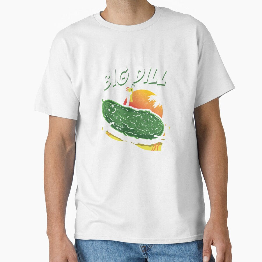 Pickle Fan Pun Design - I'm Kinda Bill Dill Joke Tee print by Lisbob Unisex , , , Long Sleeve Tee