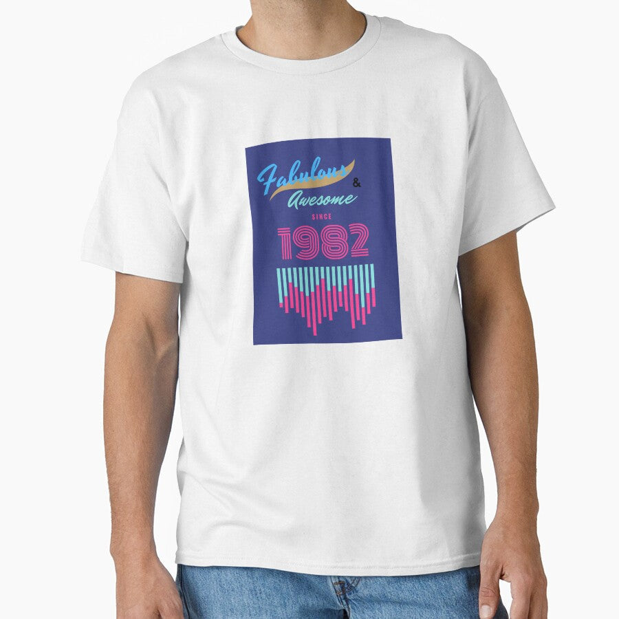 Fabulous and Awesome Since 1982 - 80s Fashion by Tatzki-Design Unisex , , , Long Sleeve Tee