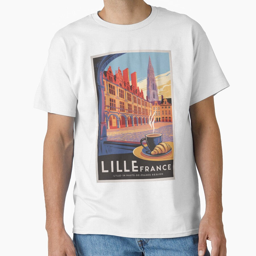 Lille Vintage Travel Poster by TravelerRat Unisex , , , Long Sleeve Tee