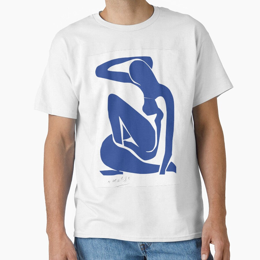 Matisse blue woman, abstract blue woman by shreya ranjan