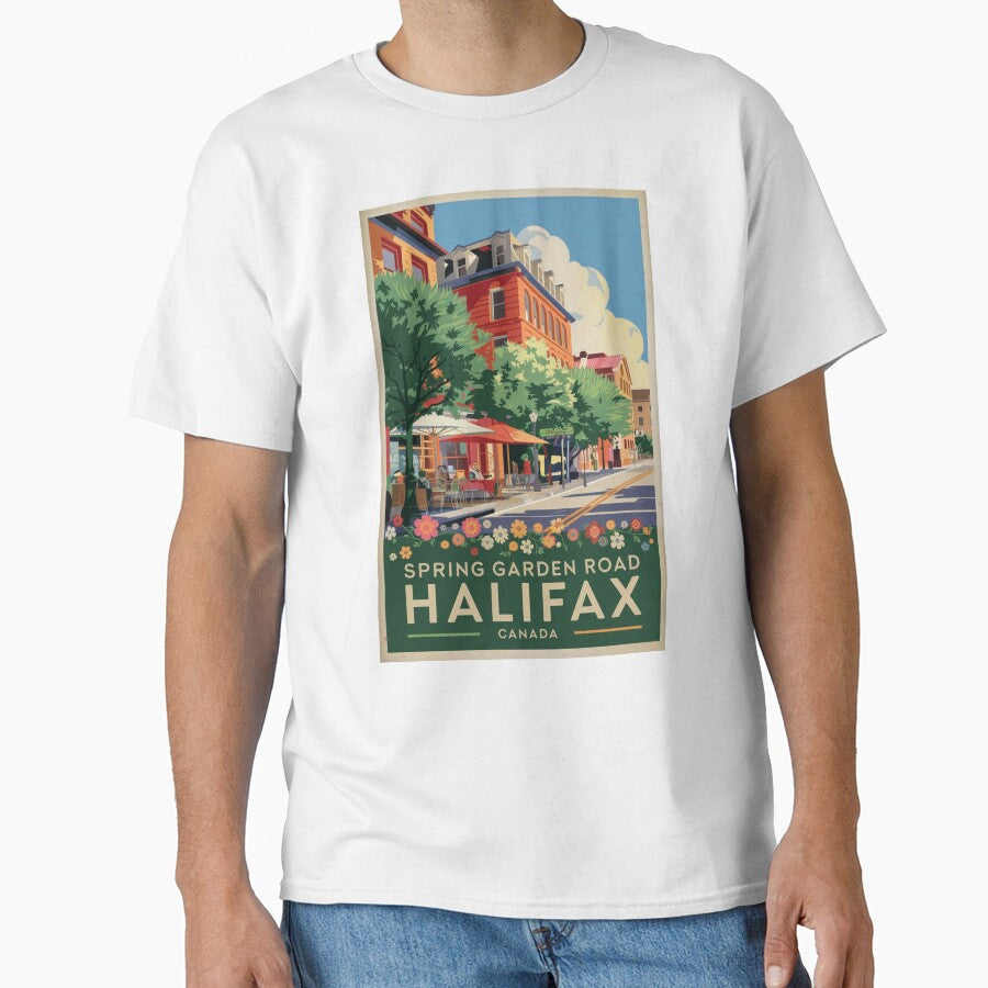 Halifax Vintage Travel Poster by TravelerRat Unisex , , , Long Sleeve Tee