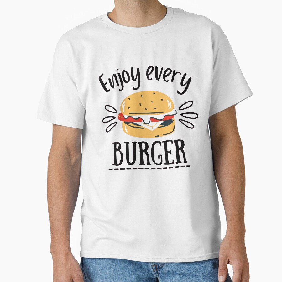 enjoy every burger by lucky-cloud Unisex , , , Long Sleeve Tee