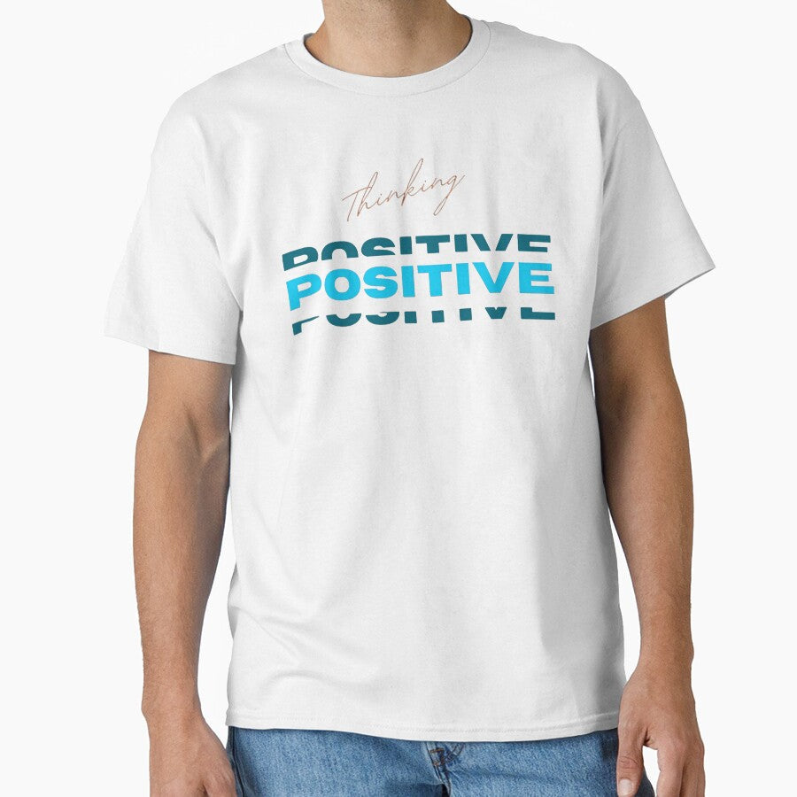 Thinking Positive Printed Graphic by KARSCORP Unisex , , , Long Sleeve Tee