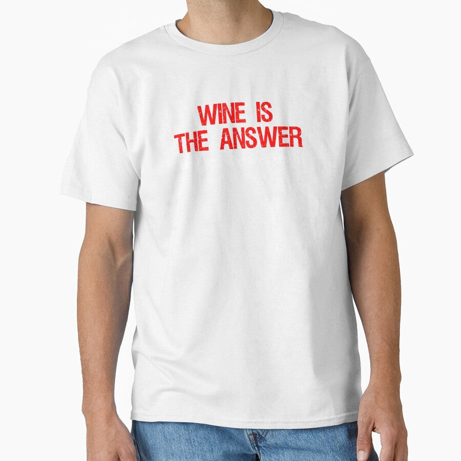 Wine Is The Answer by jaycartoonist Unisex , , , Long Sleeve Tee