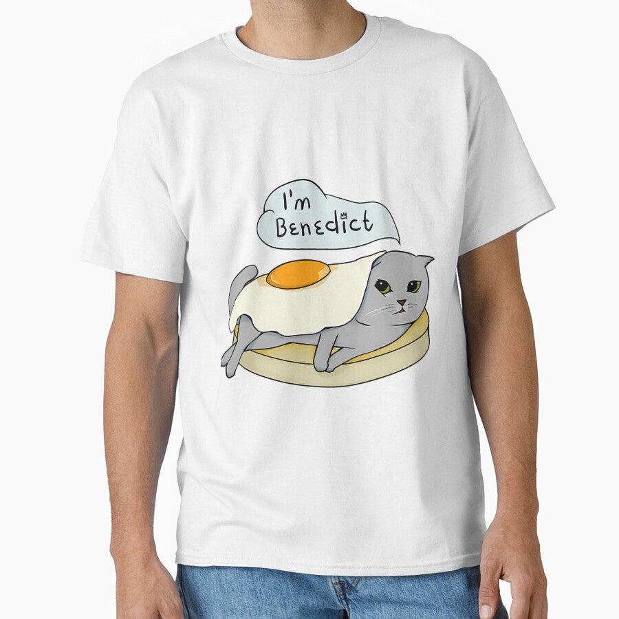 Cat Eggs Benedict Food Pun by hdukiyxgb46 Unisex , , , Long Sleeve Tee