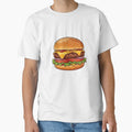 Cute Cartoon Cheeseburger Fast Food Art by SnarkyLab Unisex , , , Long Sleeve Tee
