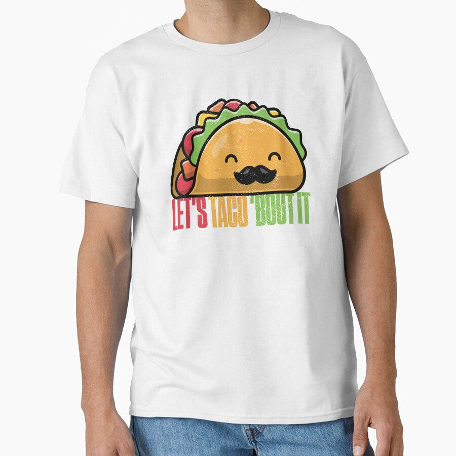 Let's Taco 'Bout It Love Tacos Funny by artworkbyrihen Unisex , , , Long Sleeve Tee