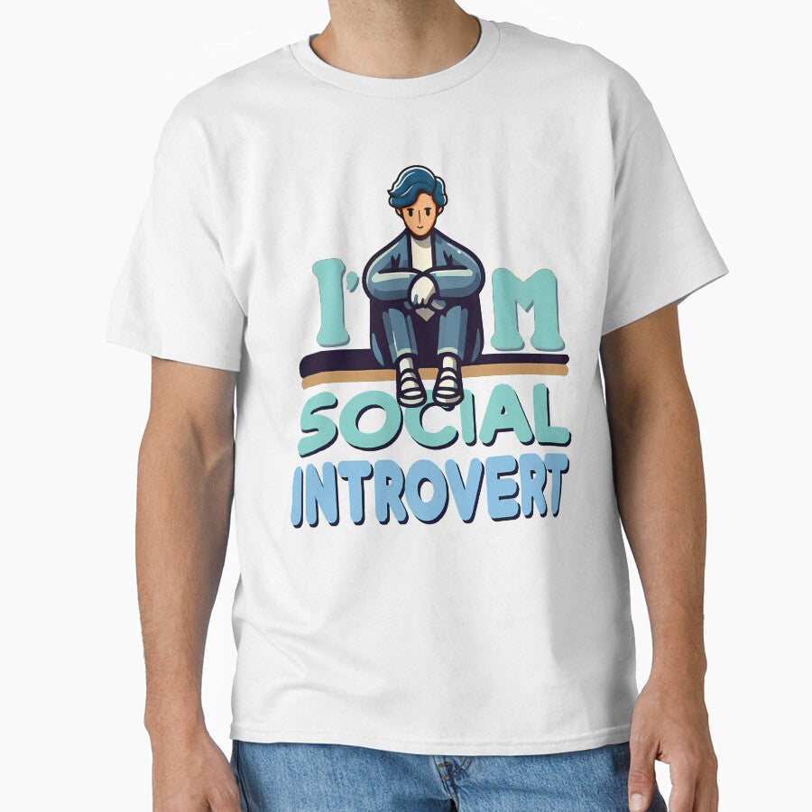 I'm Social Introvert, typography by maxmaj Unisex , , , Long Sleeve Tee
