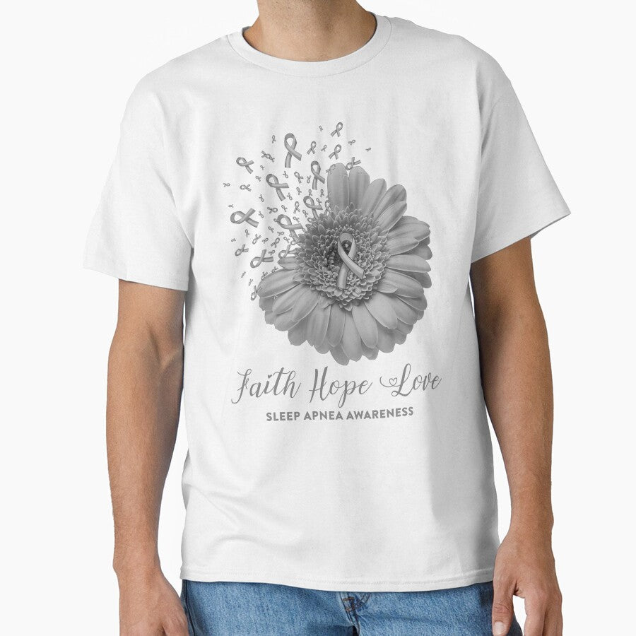 Faith Hope Love Sleep Apnea Awareness by Tadmab Unisex , , , Long Sleeve Tee