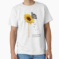 Never Give Up Sunflower Ribbon Sleep Apnea Awareness by deputylove Unisex , , , Long Sleeve Tee