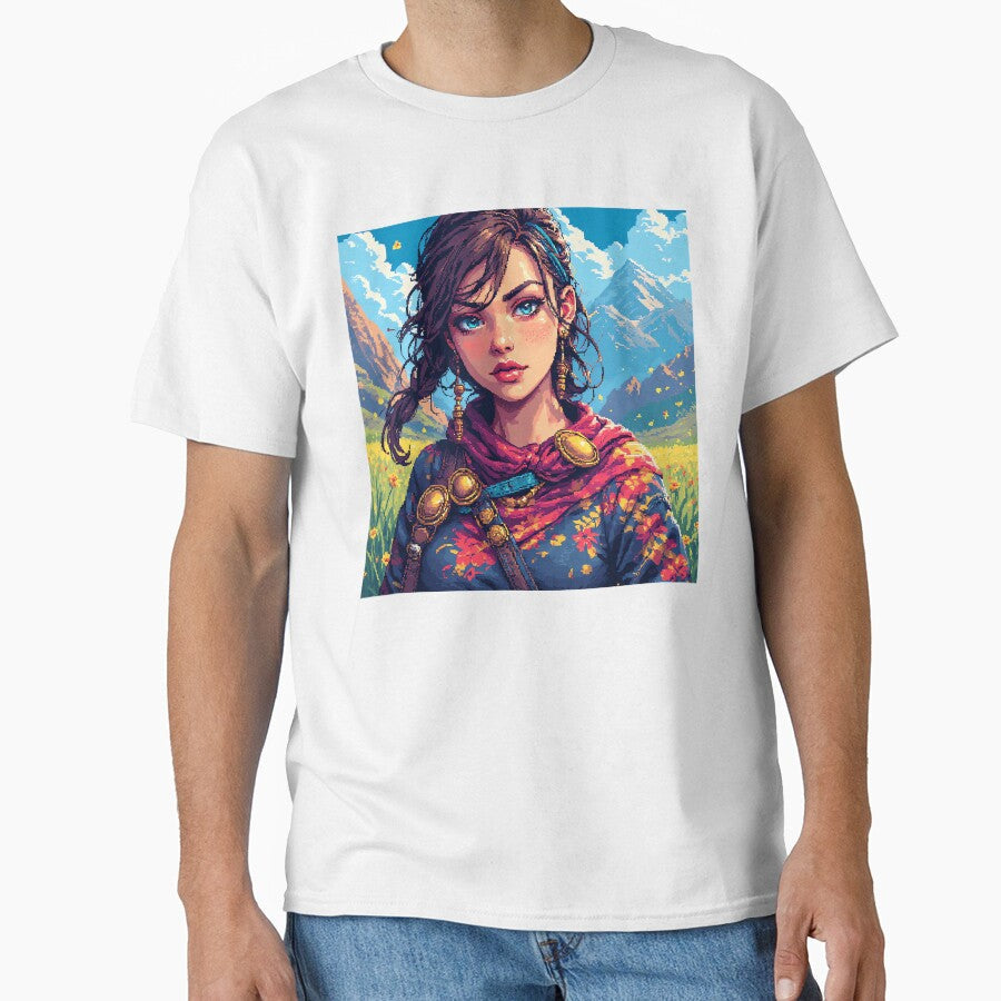 Retro Beautiful Girl Blue Eyes by jimcaza Unisex , , , Long Sleeve Tee