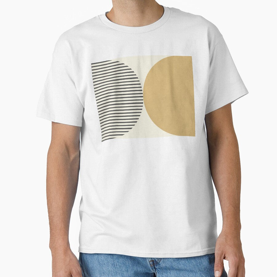 Half Circle Stripes - Gold Black by moonlightprint